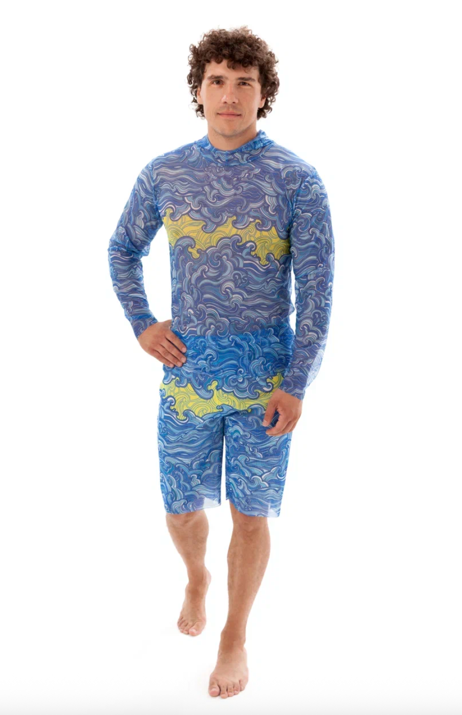 Men's Smart Swim Trunks Bermudas Waves