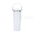 White Tumbler with Flip up Straw  30 oz Sublimation