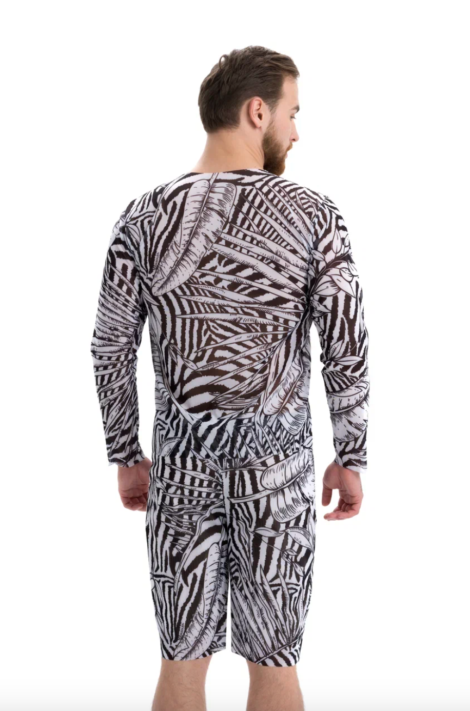 Men's Smart T-shirt without Hood SPF35 protection Fake Zebra