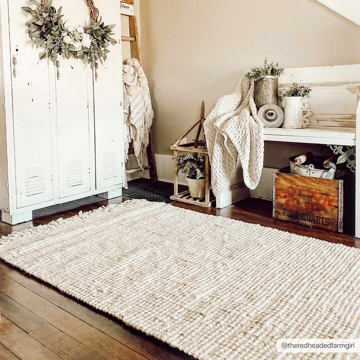 Alfombra de yute blanqueada de Senneterre
