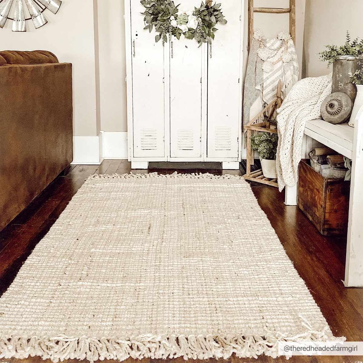Alfombra de yute blanqueada de Senneterre