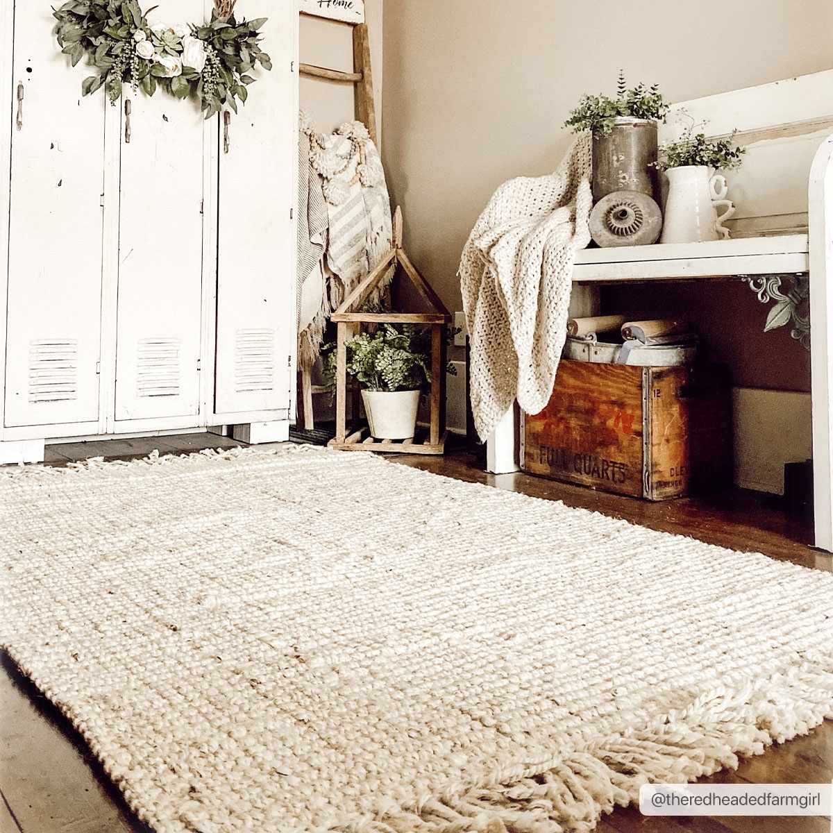 Alfombra de yute blanqueada de Senneterre