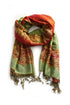 Sakkas 70" x 28" Border Pattern Layered Woven Pashmina Shawl Scarf Wrap Stole