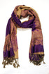 Sakkas 70" x 28" Border Pattern Layered Woven Pashmina Shawl Scarf Wrap Stole