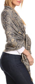 Sakkas Kalin Long Wide Woven Patterned Fringe Tassel Pashmina Shawl / Scarf