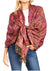 Sakkas Kalin Long Wide Woven Patterned Fringe Tassel Pashmina Shawl / Scarf