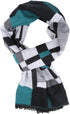 Sakkas Cayla Long Checker Box Lined Design Patterned UniSex Cashmere Feel Scarf