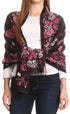 Sakkas Ontario double layer floral Pashmina/ Shawl/ Wrap/ Stole with fringe