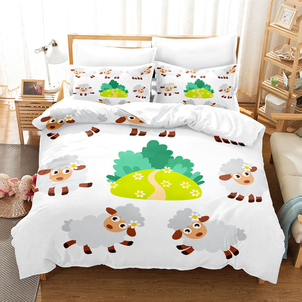 Sheep Bedding Set Quilt Cover Without Filler