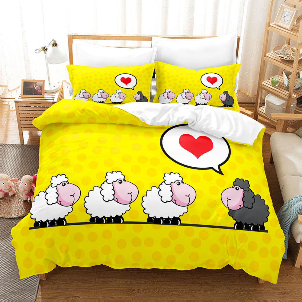 Sheep Bedding Set Quilt Cover Without Filler