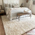 Alfombra de felpa color crema liso Siari