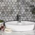 Silver Emperador Marble Hexagon 2" Polished Mosaic Floor and Wall Tile - Livfloors Collection