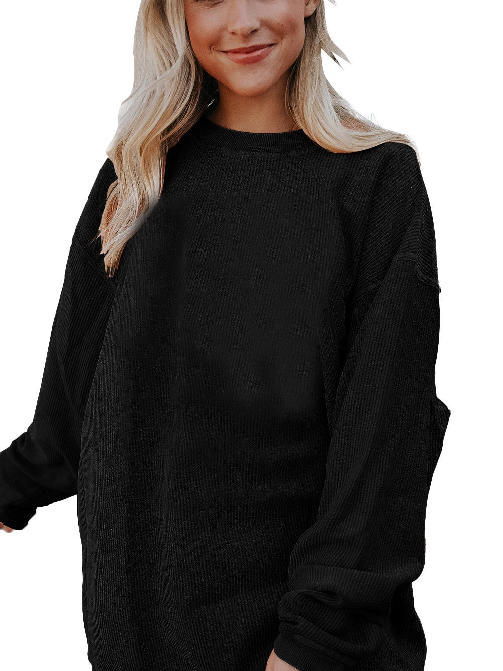 Simple and Stylish Ribbed Knit Sweater