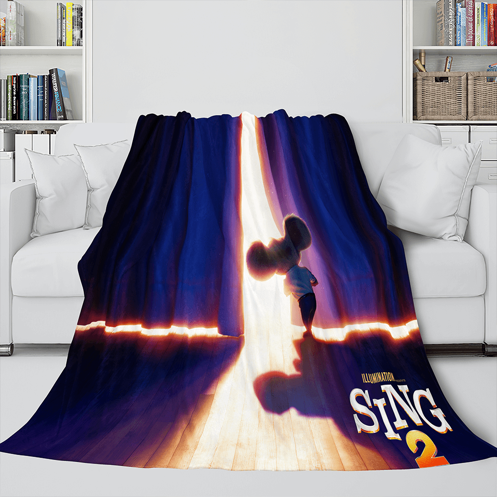 Manta de franela polar Sing 2 para cosplay, decoración de habitación