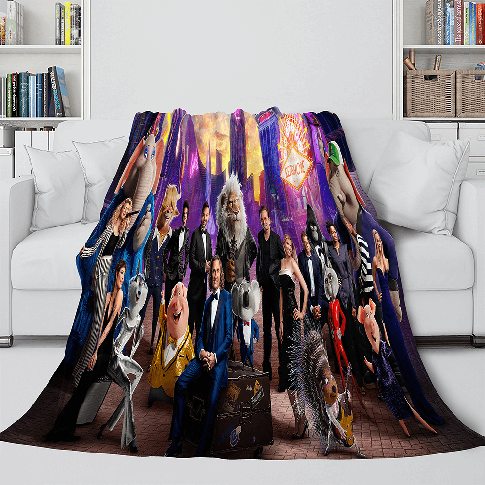 Manta de franela polar Sing 2 para cosplay, decoración de habitación