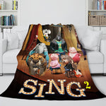 Manta de franela polar Sing 2 para cosplay, decoración de habitación