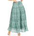 Sakkas Lace and Ribbon Peasant Boho Skirt
