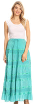 Sakkas Lace and Ribbon Peasant Boho Skirt