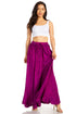 Sakkas Ahaana Women Renaissance Boho Rayon Maxi Embroidered Paneled Summer Skirt