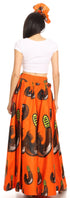 Sakkas Asma Convertible Traditional Wax Print Adjustable Strap Maxi Skirt Dress