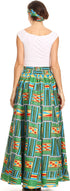 Sakkas Asma Convertible Traditional Wax Print Adjustable Strap Maxi Skirt Dress