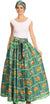 Sakkas Asma Convertible Traditional Wax Print Adjustable Strap Maxi Skirt Dress