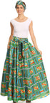 Sakkas Asma Convertible Traditional Wax Print Adjustable Strap Maxi Skirt Dress