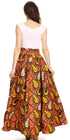 Sakkas Asma Convertible Traditional Wax Print Adjustable Strap Maxi Skirt Dress