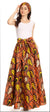 Sakkas Asma Convertible Traditional Wax Print Adjustable Strap Maxi Skirt Dress