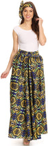 Sakkas Asma Convertible Traditional Wax Print Adjustable Strap Maxi Skirt Dress