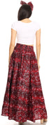 Sakkas Asma Convertible Traditional Wax Print Adjustable Strap Maxi Skirt Dress