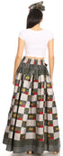Sakkas Asma Convertible Traditional Wax Print Adjustable Strap Maxi Skirt Dress