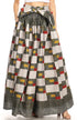 Sakkas Asma Convertible Traditional Wax Print Adjustable Strap Maxi Skirt Dress