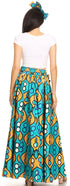 Sakkas Asma Convertible Traditional Wax Print Adjustable Strap Maxi Skirt Dress