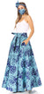 Sakkas Asma's Second Convertible Traditional Wax Print Maxi Skirt with Adjustable Straps