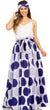 Sakkas Asma's Second Convertible Traditional Wax Print Maxi Skirt with Adjustable Straps