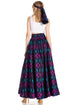 Sakkas Asma's Second Convertible Traditional Wax Print Maxi Skirt with Adjustable Straps