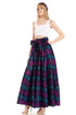 Sakkas Asma's Second Convertible Traditional Wax Print Maxi Skirt with Adjustable Straps