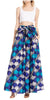 Sakkas Asma's Second Convertible Traditional Wax Print Maxi Skirt with Adjustable Straps