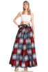 Sakkas Asma's Second Convertible Traditional Wax Print Maxi Skirt with Adjustable Straps
