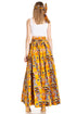 Sakkas Asma's Second Convertible Traditional Wax Print Maxi Skirt with Adjustable Straps