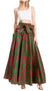 Sakkas Asma's Second Convertible Traditional Wax Print Maxi Skirt with Adjustable Straps
