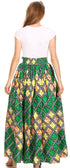 Sakkas Asma Convertible Traditional Wax Print Adjustable Strap Maxi Skirt Dress