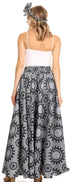 Sakkas Asma Convertible Traditional Wax Print Adjustable Strap Maxi Skirt Dress
