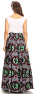 Sakkas Asma Convertible Traditional Wax Print Adjustable Strap Maxi Skirt Dress