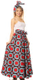Sakkas Asma Convertible Traditional Wax Print Adjustable Strap Maxi Skirt Dress