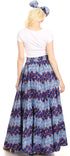 Sakkas Asma Convertible Traditional Wax Print Adjustable Strap Maxi Skirt Dress