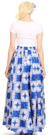 Sakkas Asma Convertible Traditional Wax Print Adjustable Strap Maxi Skirt Dress