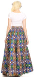 Sakkas Asma Convertible Traditional Wax Print Adjustable Strap Maxi Skirt Dress