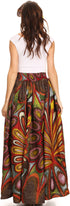Sakkas Asma Convertible Traditional Wax Print Adjustable Strap Maxi Skirt Dress